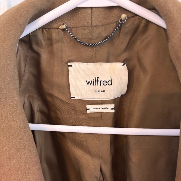 Tan Wilfred Pea coat - roundish lapel Italian wool - Picture 2 of 11